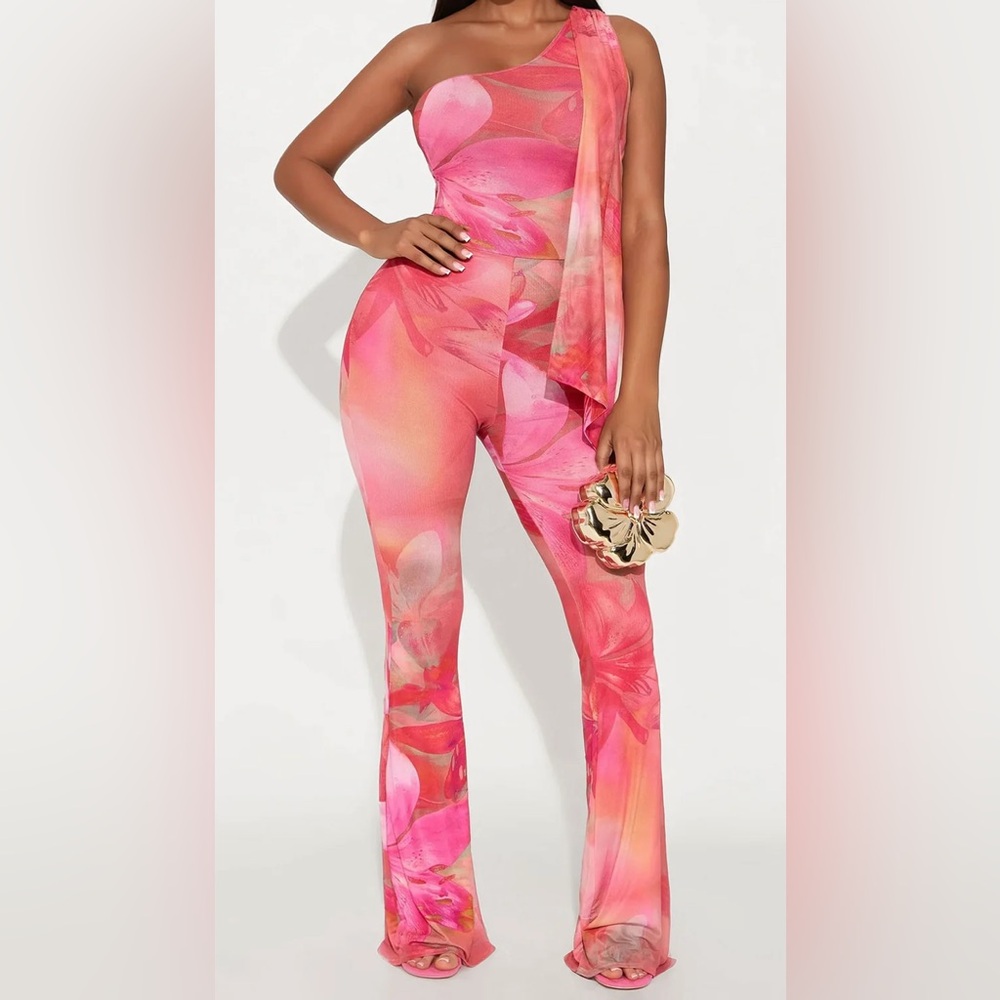 Floral Pink Jumpsuit